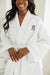 Embroidered Monogram Waffle Knit Robe