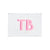 An acrylic catchall box is customized with a pink monogram.