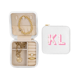Printed Monogram Travel Jewelry Case